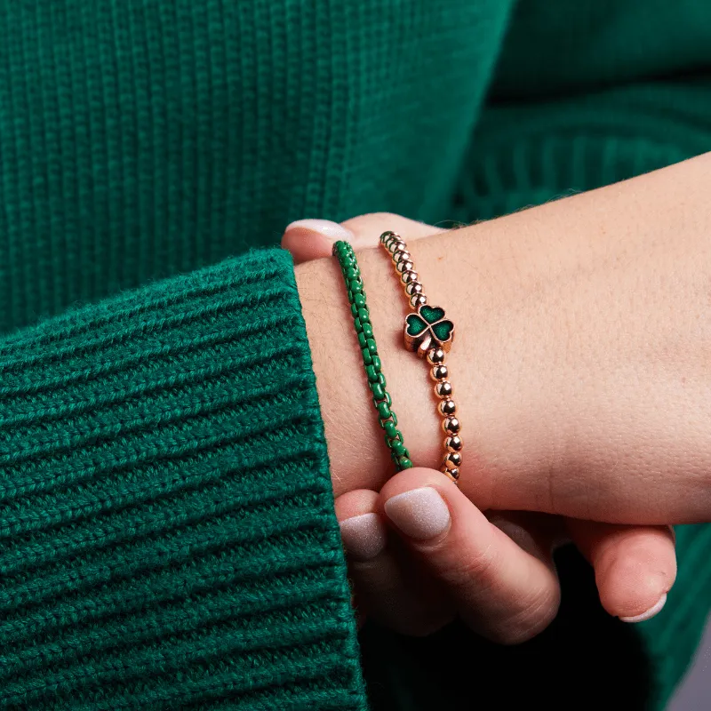 Sophia Box Chain Bracelet in Emerald