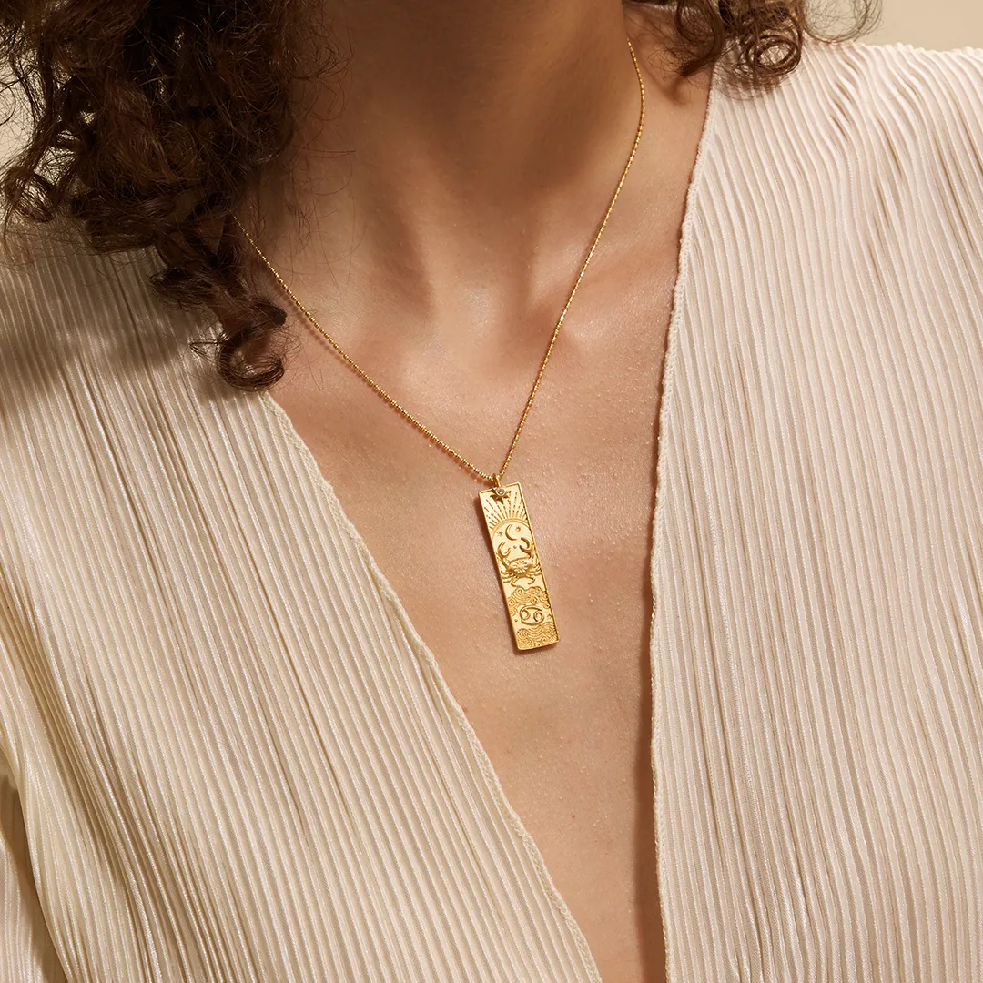Story of Cancer  Zodiac Necklace