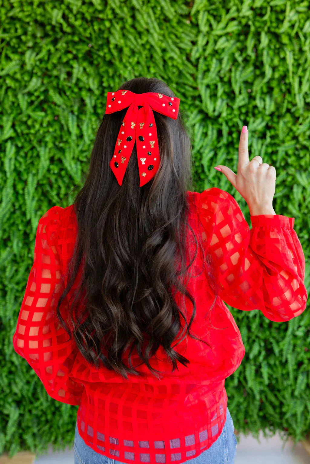 Texas Tech Bow Barette