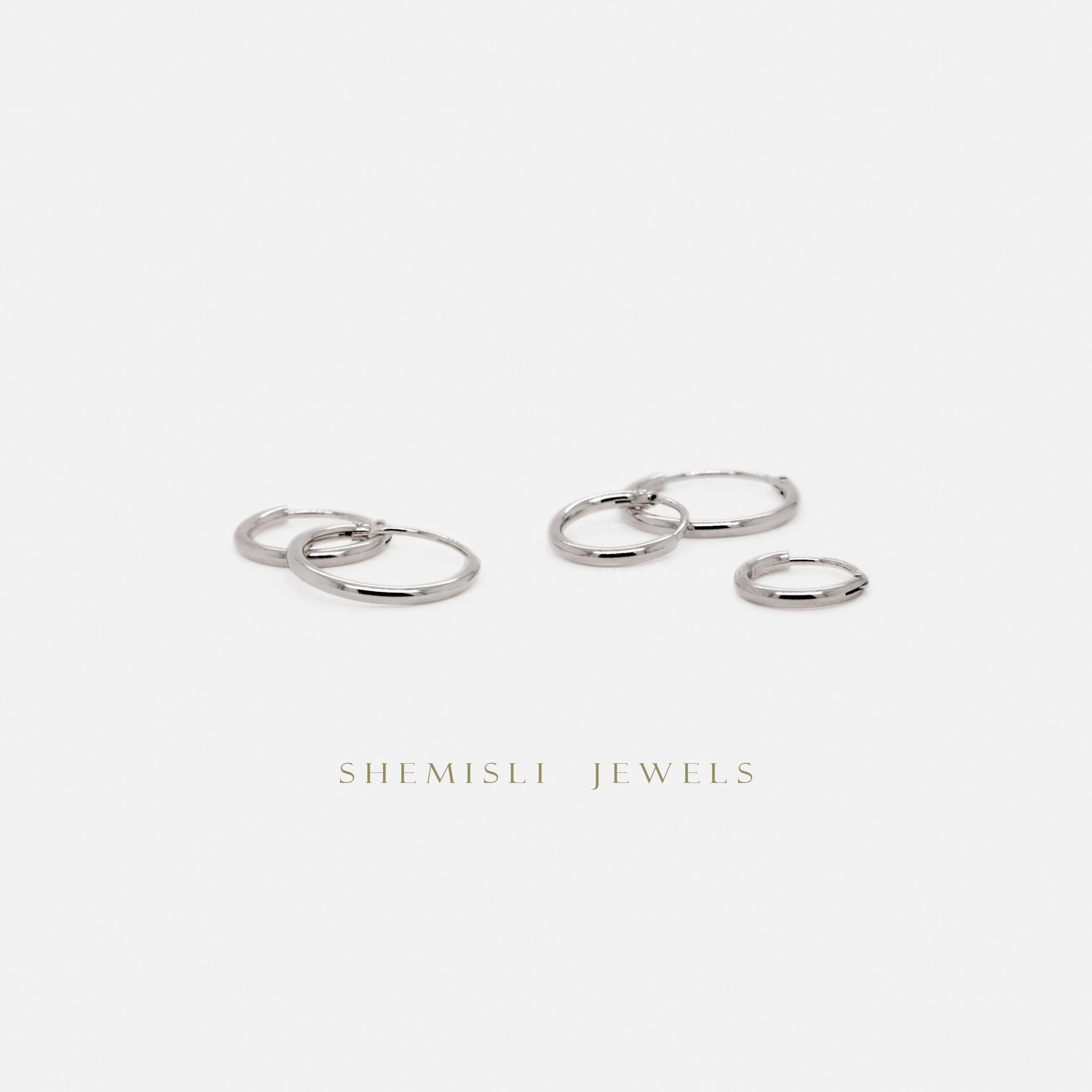Thin Hoops Rings for Ear Piercings, Hoop With Hinge, 6, 7, 8, 9, 10, 12mm, Unisex, Gold, Silver SH426, SH427, SH428, SH429, SH430, SH432