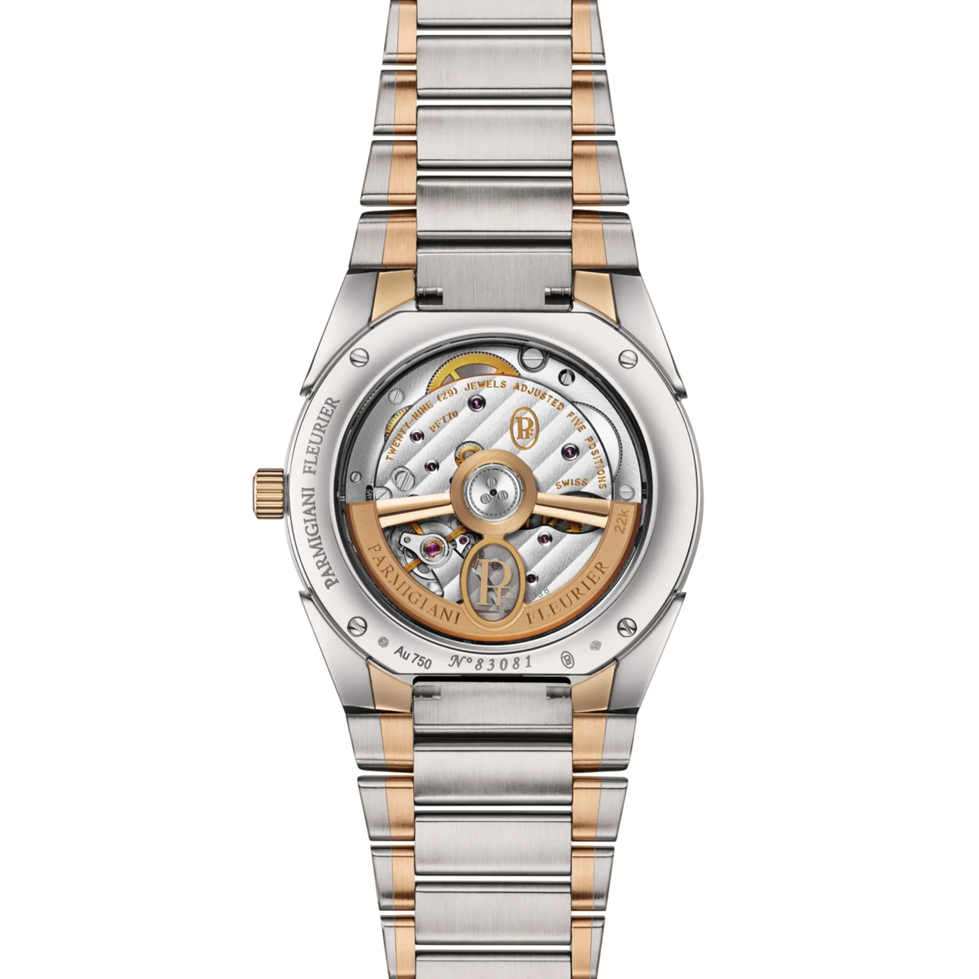 TONDA PF AUTOMATIC STEEL ROSE GOLD WHITE CITRINE SET