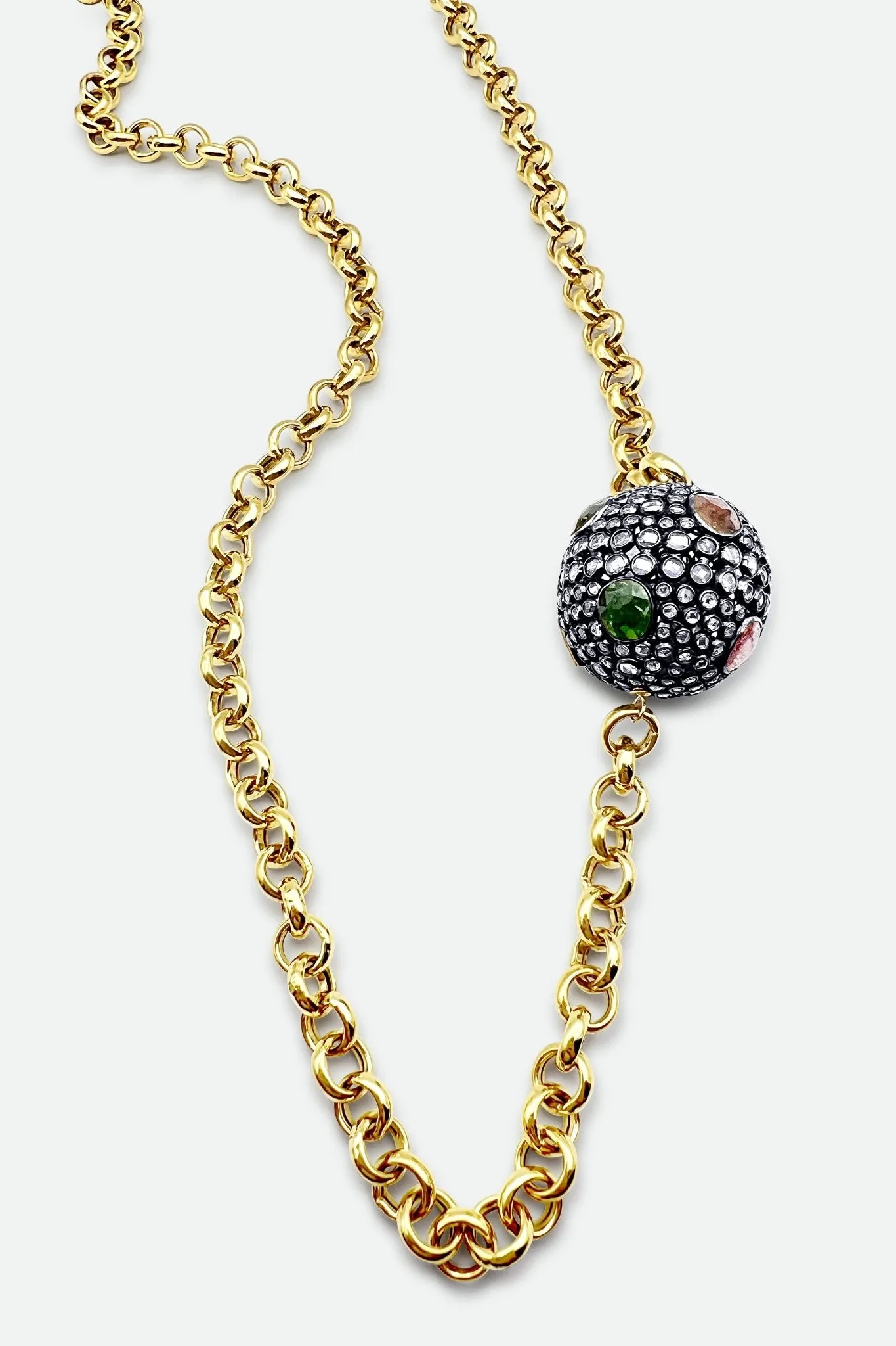TOPAZ BALL LONG NECKLACE