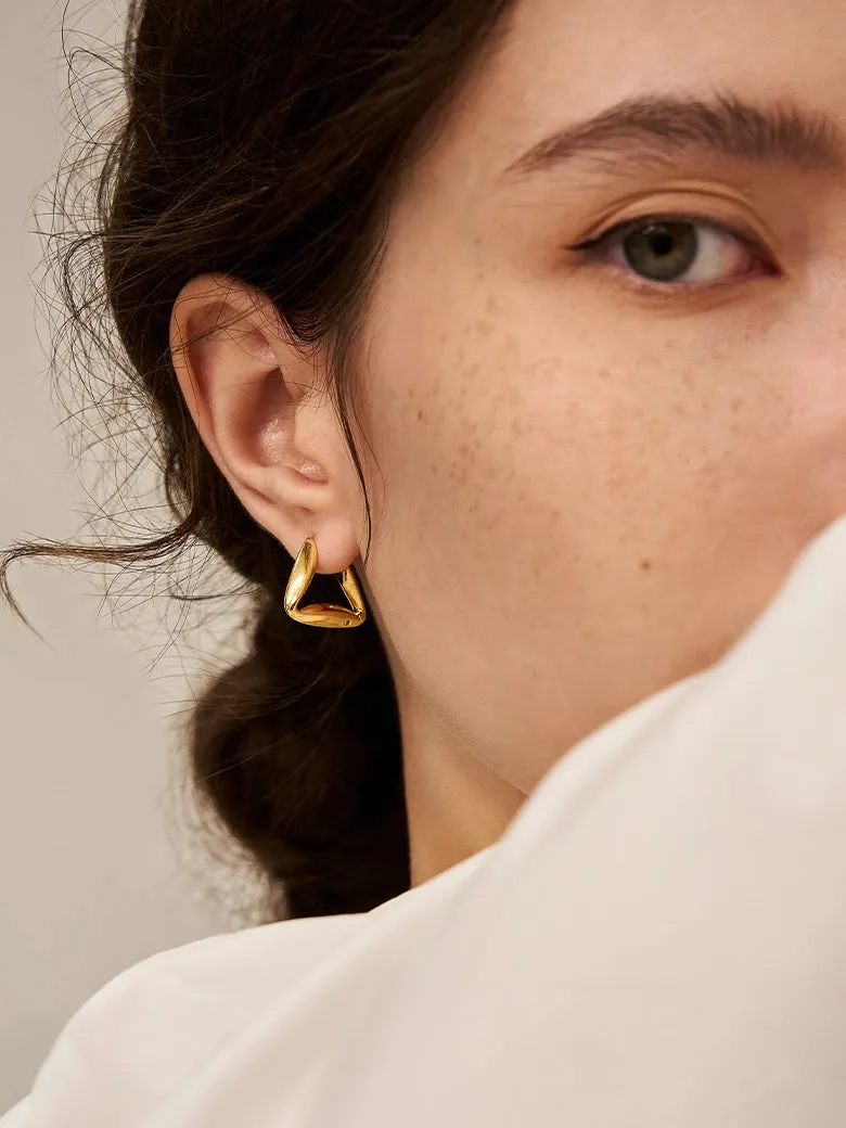 Triangle Hoop Earrings