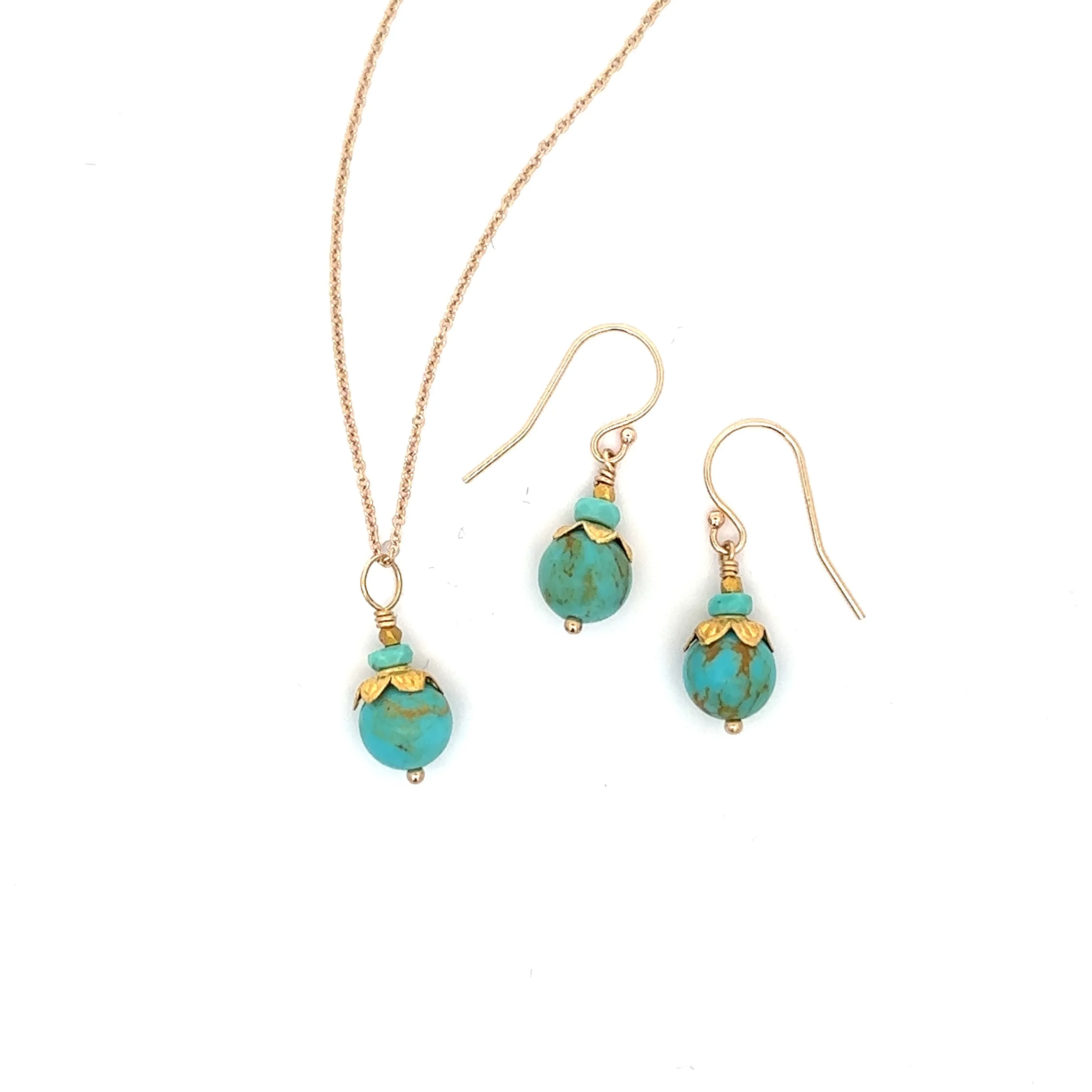Turquoise Flora Sphere Necklace