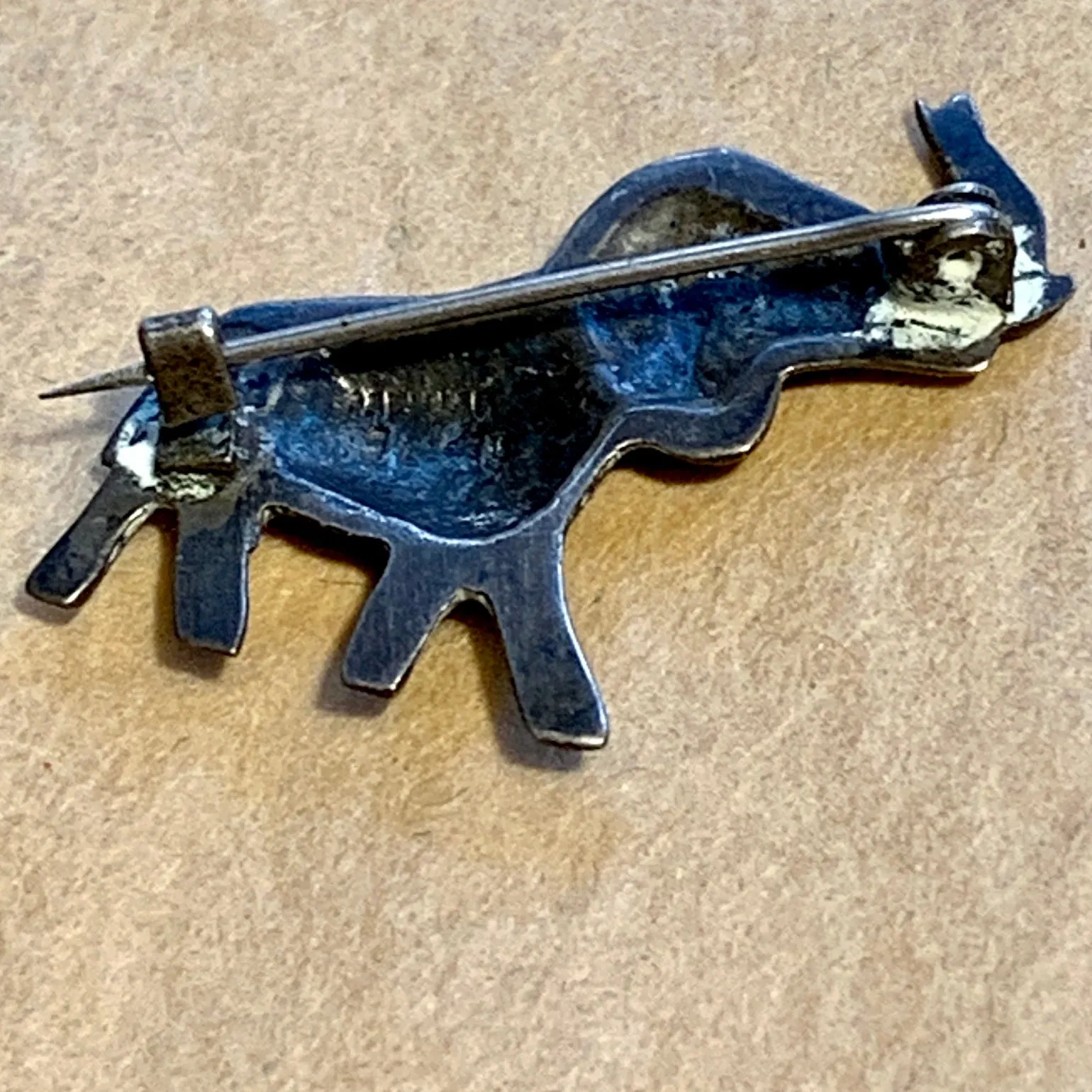 Vintage Sterling Elephant Brooch