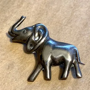 Vintage Sterling Elephant Brooch