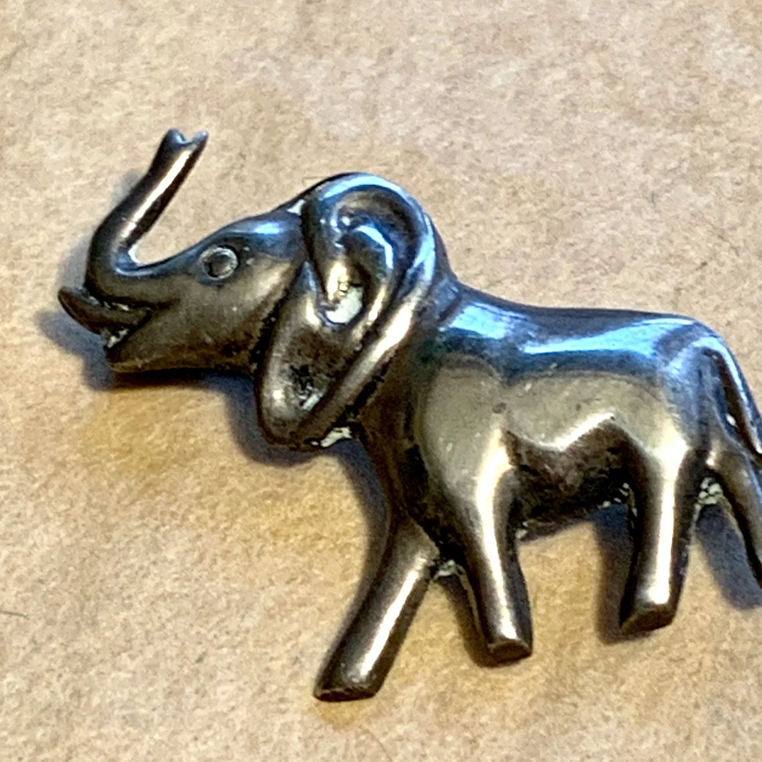 Vintage Sterling Elephant Brooch
