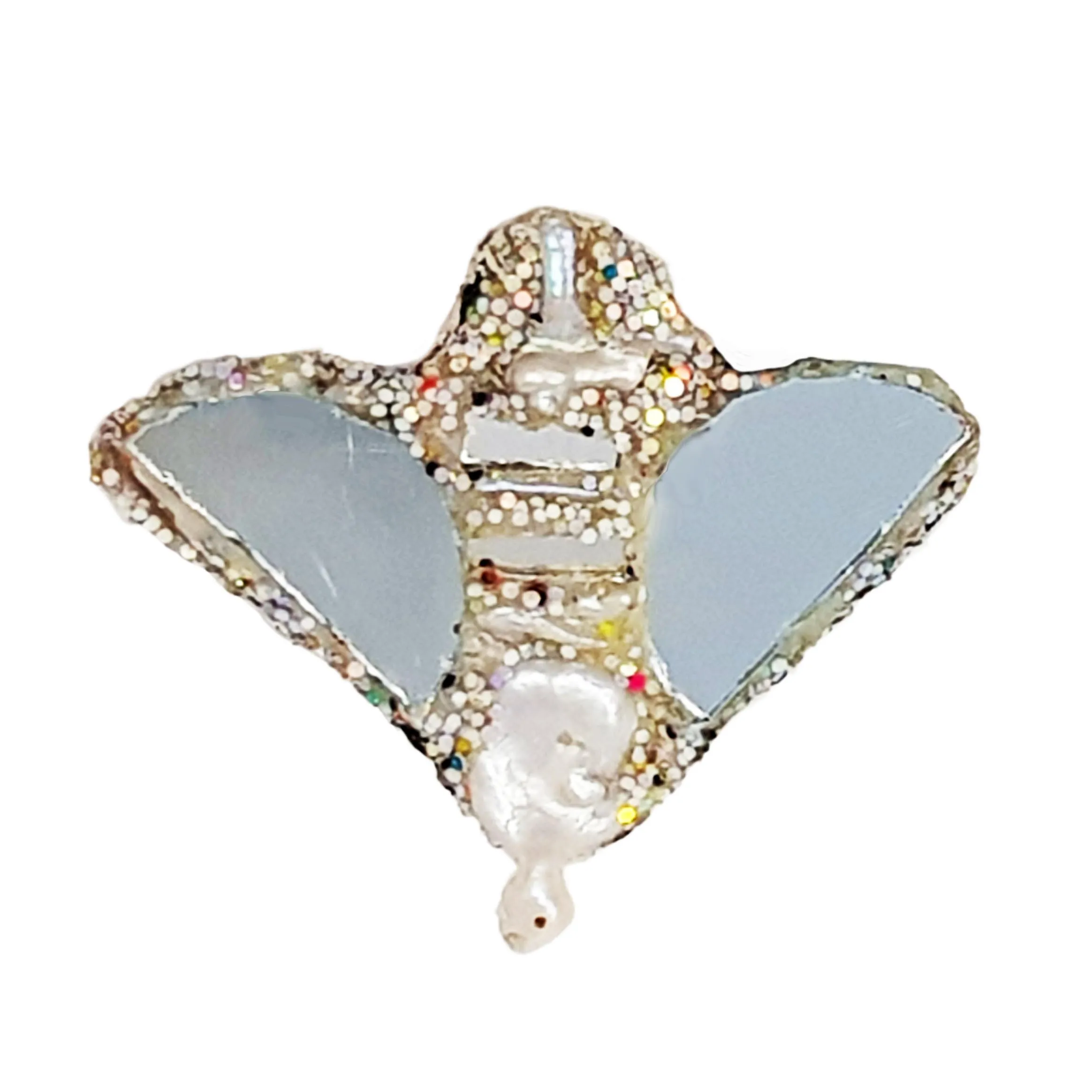 WHITE BEE BROOCH