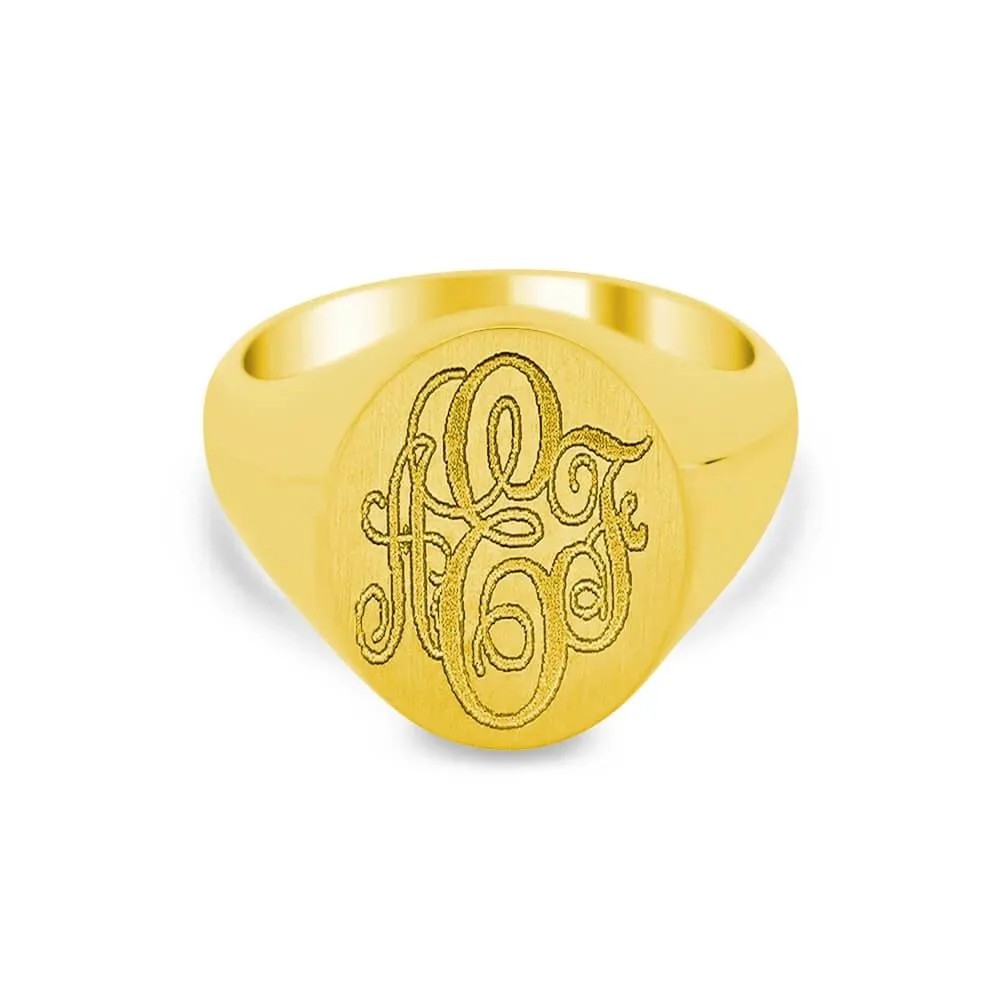 Women's Oval Signet Ring - Large