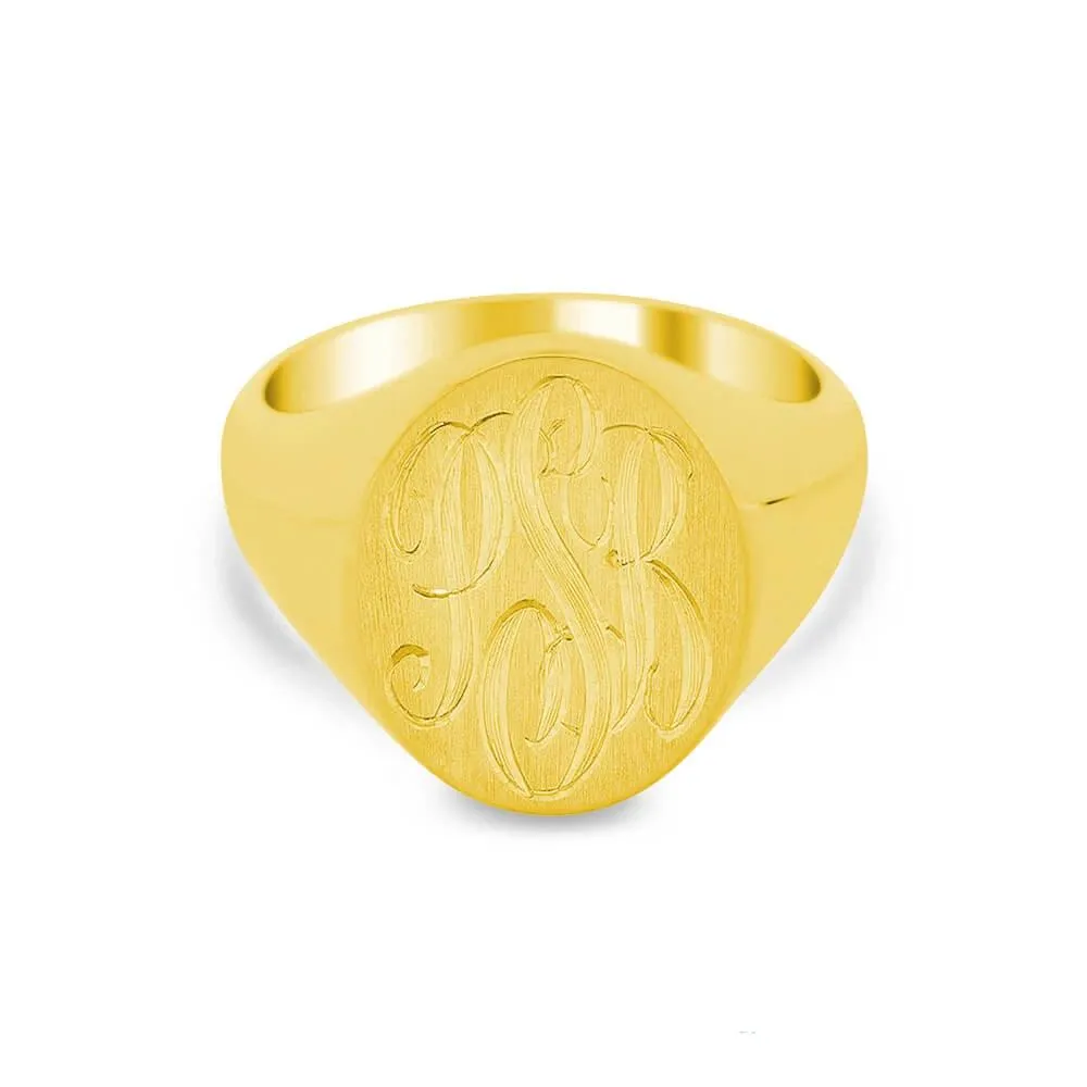 Women's Oval Signet Ring - Large