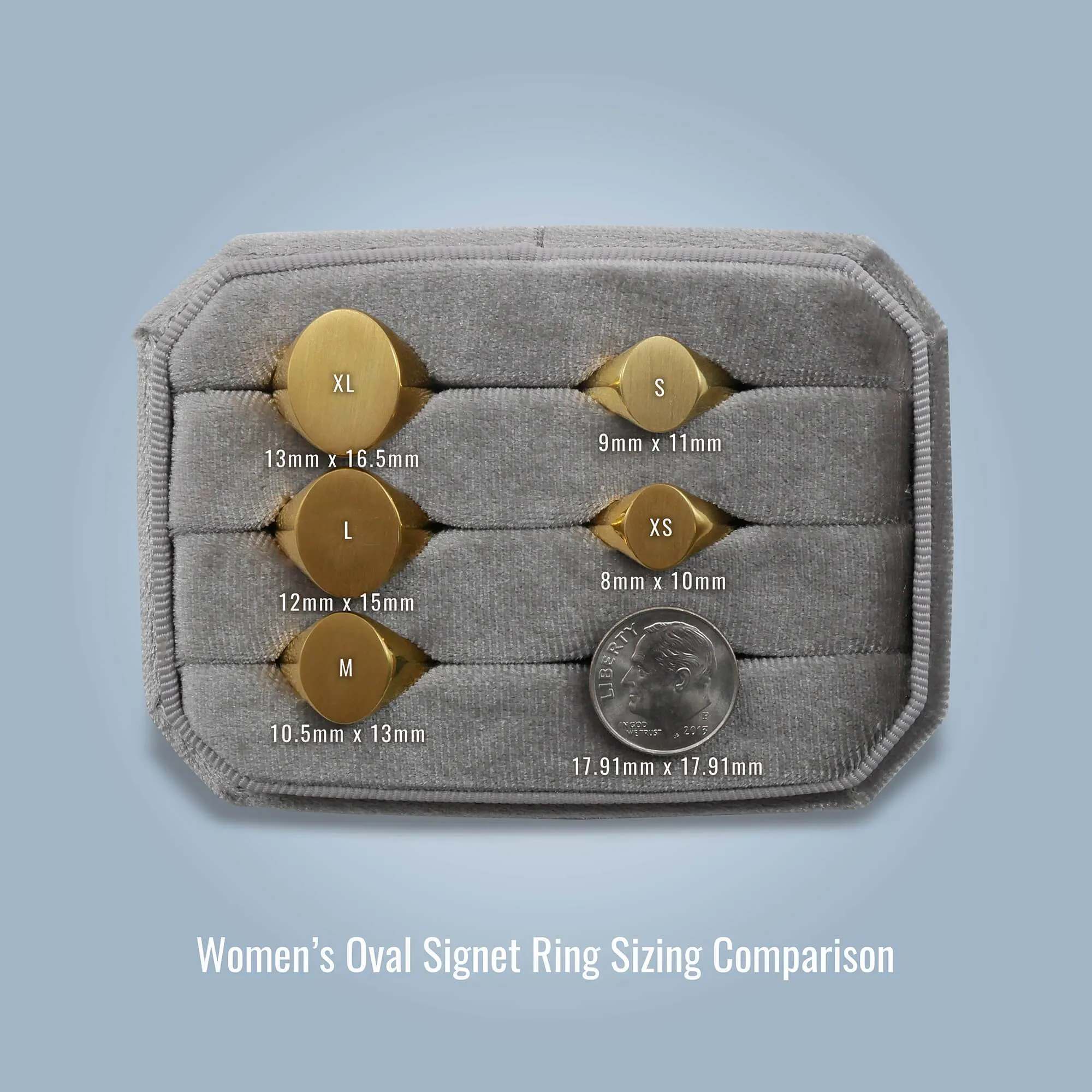 Women's Oval Signet Ring - Large
