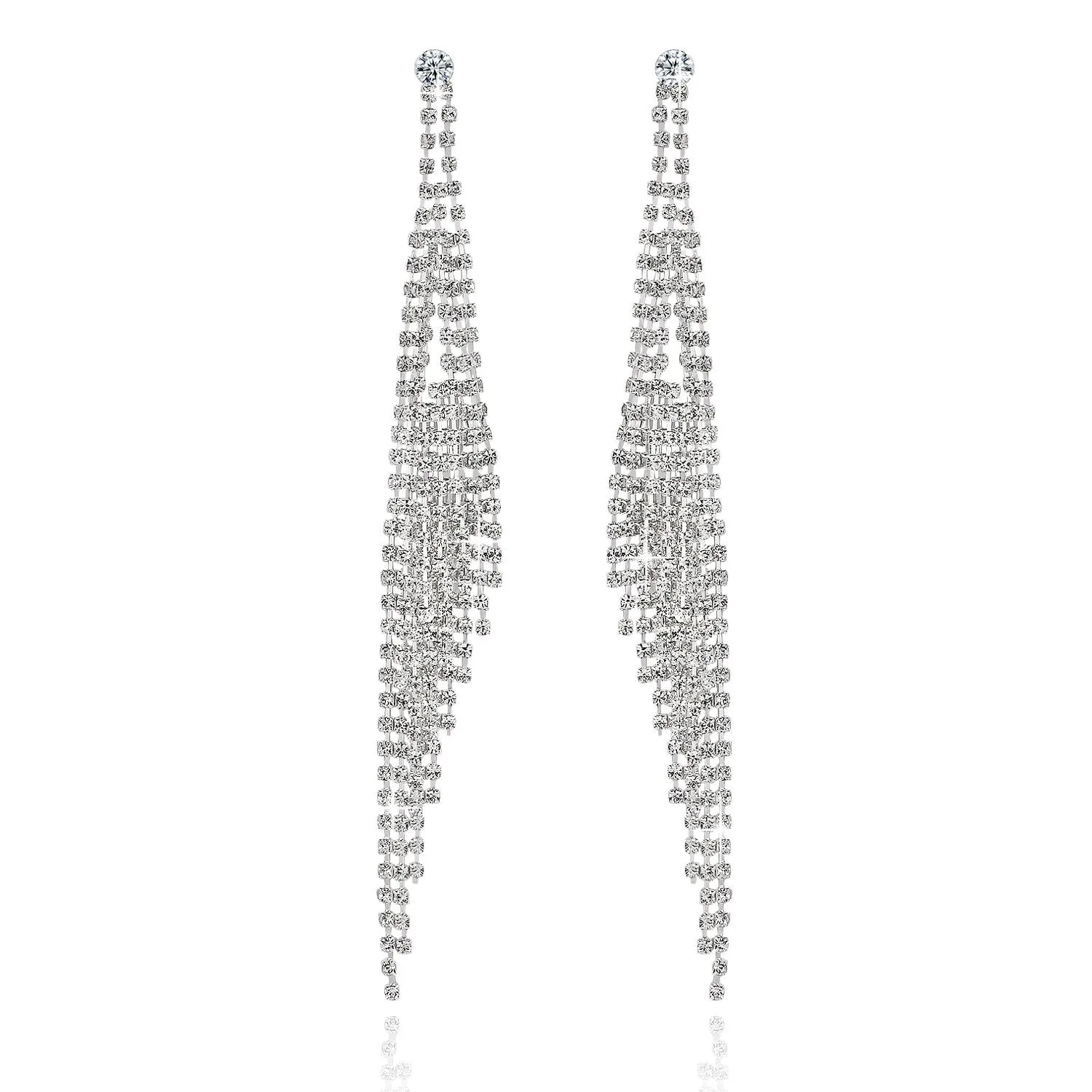 Yellow Chimes Crystal Earrings for Women A5 High Grade Crystal Glamouring Chandelier Long Crystal Danglers Earrings for Women and Girls