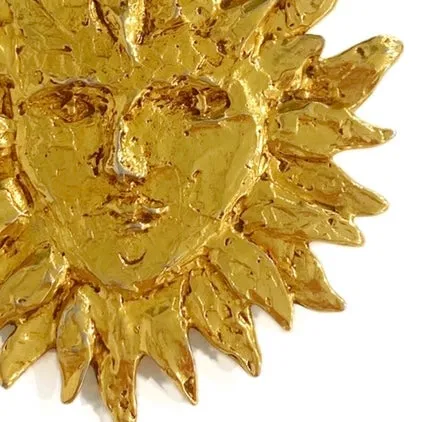 YSL Sun Face Brooch