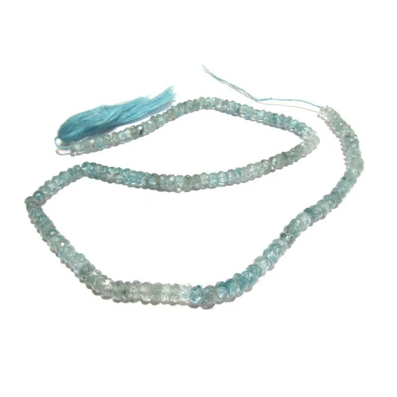 Zircon Faceted Rondelles 4mm Strand