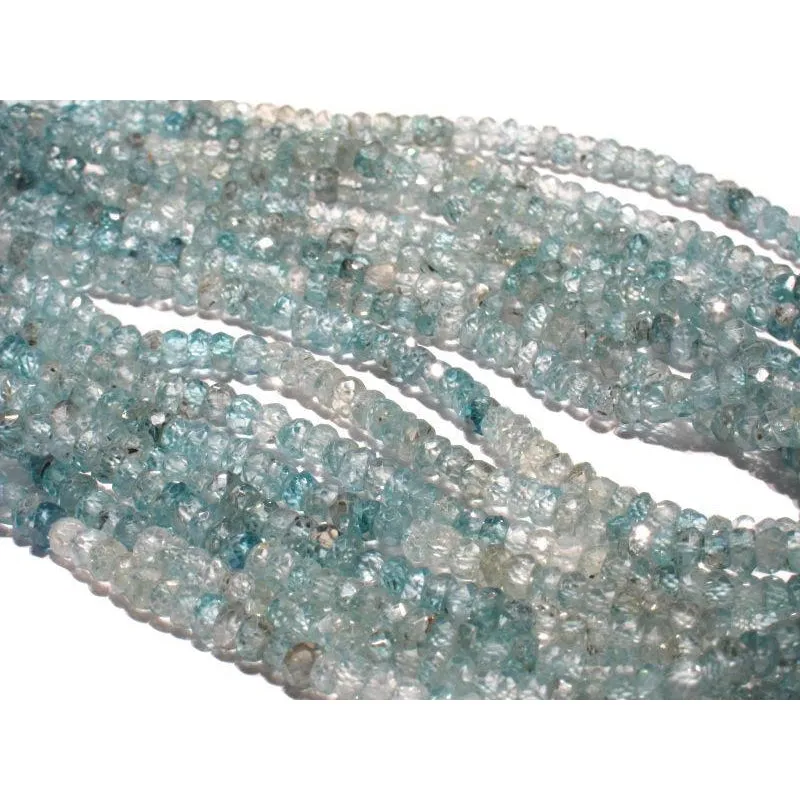 Zircon Faceted Rondelles 4mm Strand