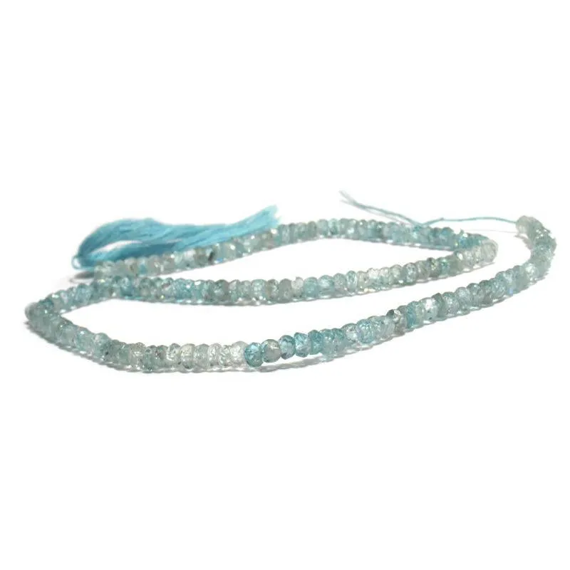 Zircon Faceted Rondelles 4mm Strand