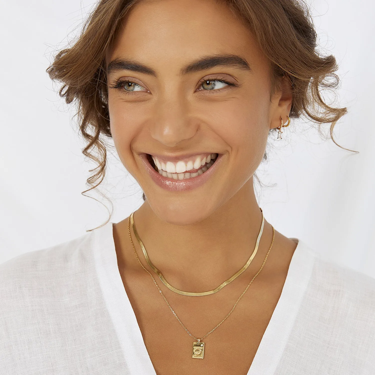 Zodiac Gold Tag Necklace